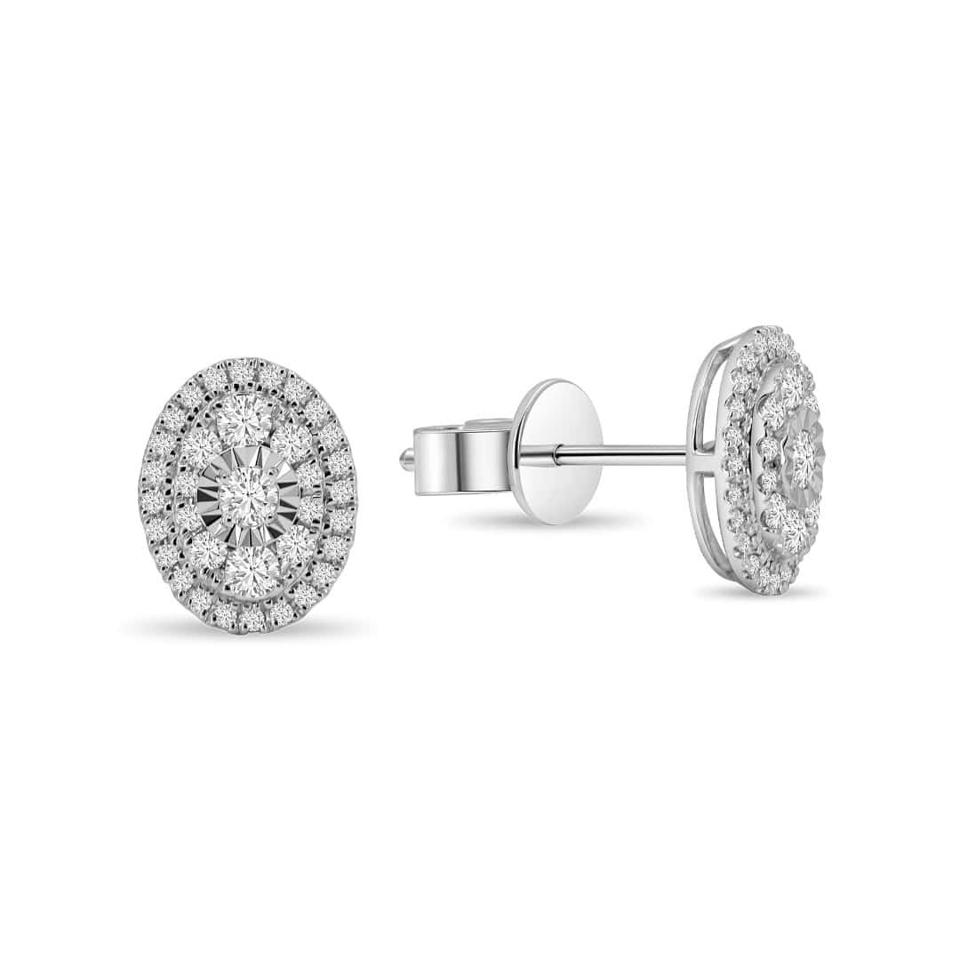 Illuminate Oval Natural Diamond Earring