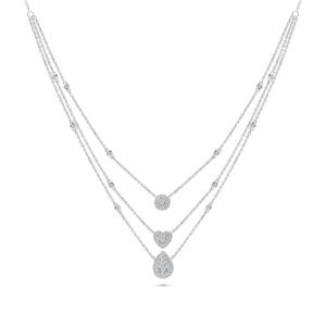 Illuminate Triple-Layered Stack Natural Diamond Necklace