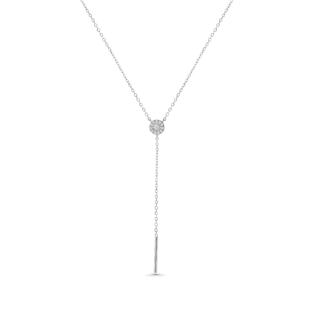 Illuminate Y-Drop Sleek Natural Diamond Necklace
