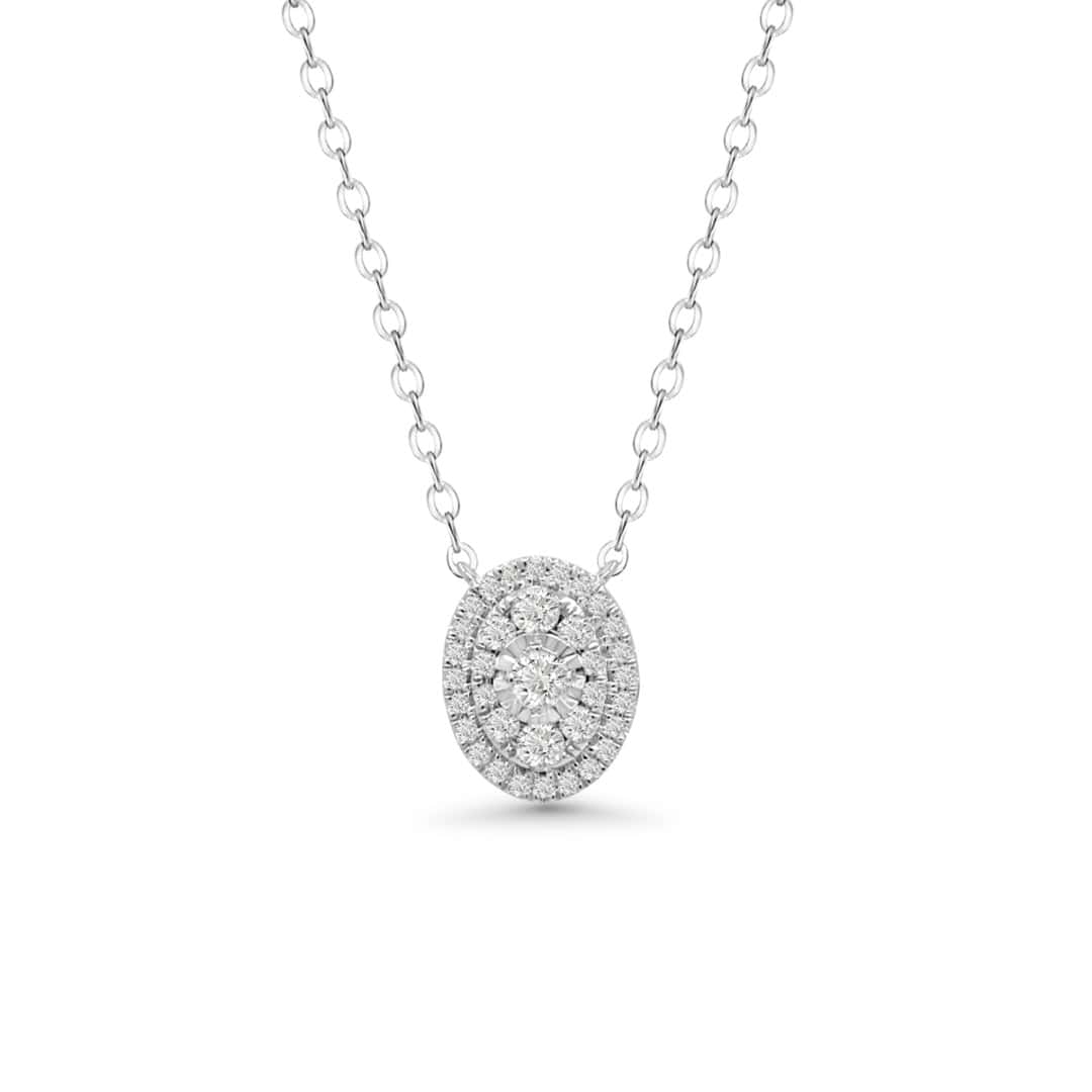 Illuminate Oval Natural Diamond Necklace