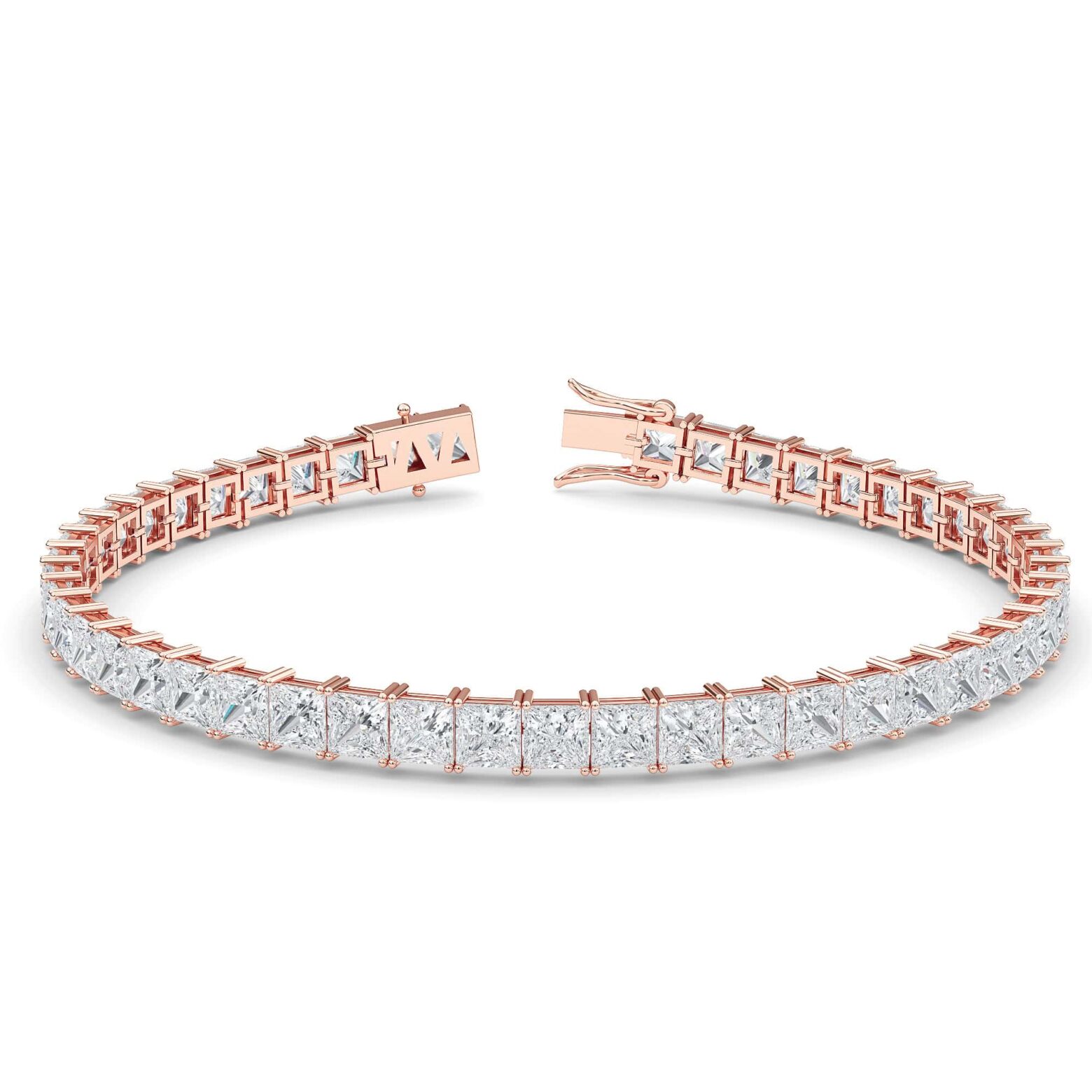 Princess-Cut Diamond Tennis Bracelet