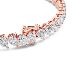 Pear-Cut Diamond Tennis Bracelet (Slanting) - Thumbnail Image 3