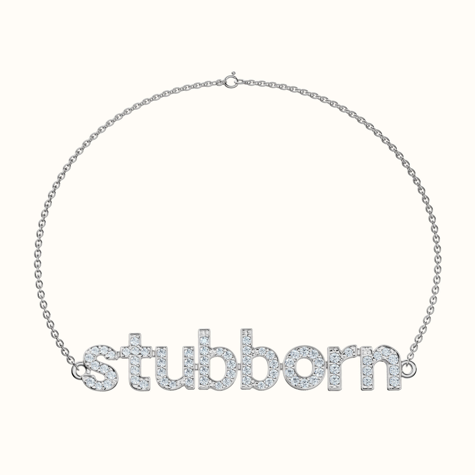 Say-It "Stubborn" Diamond Bracelet