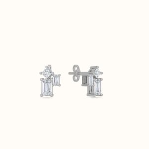 Baguette Stud Earring