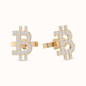 Bitcoin Pave Cufflinks