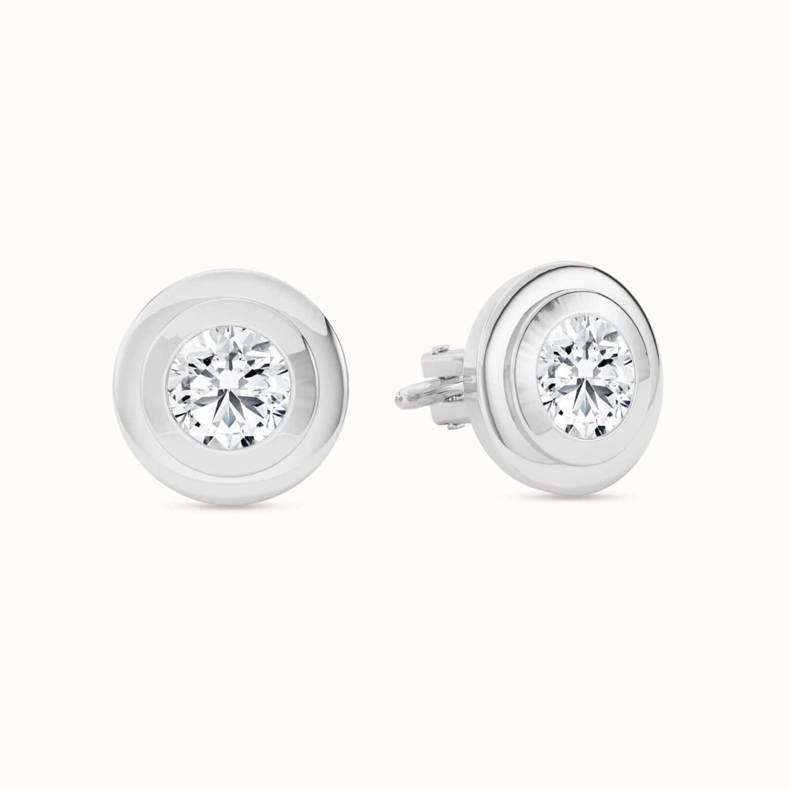Round Diamond Cufflinks