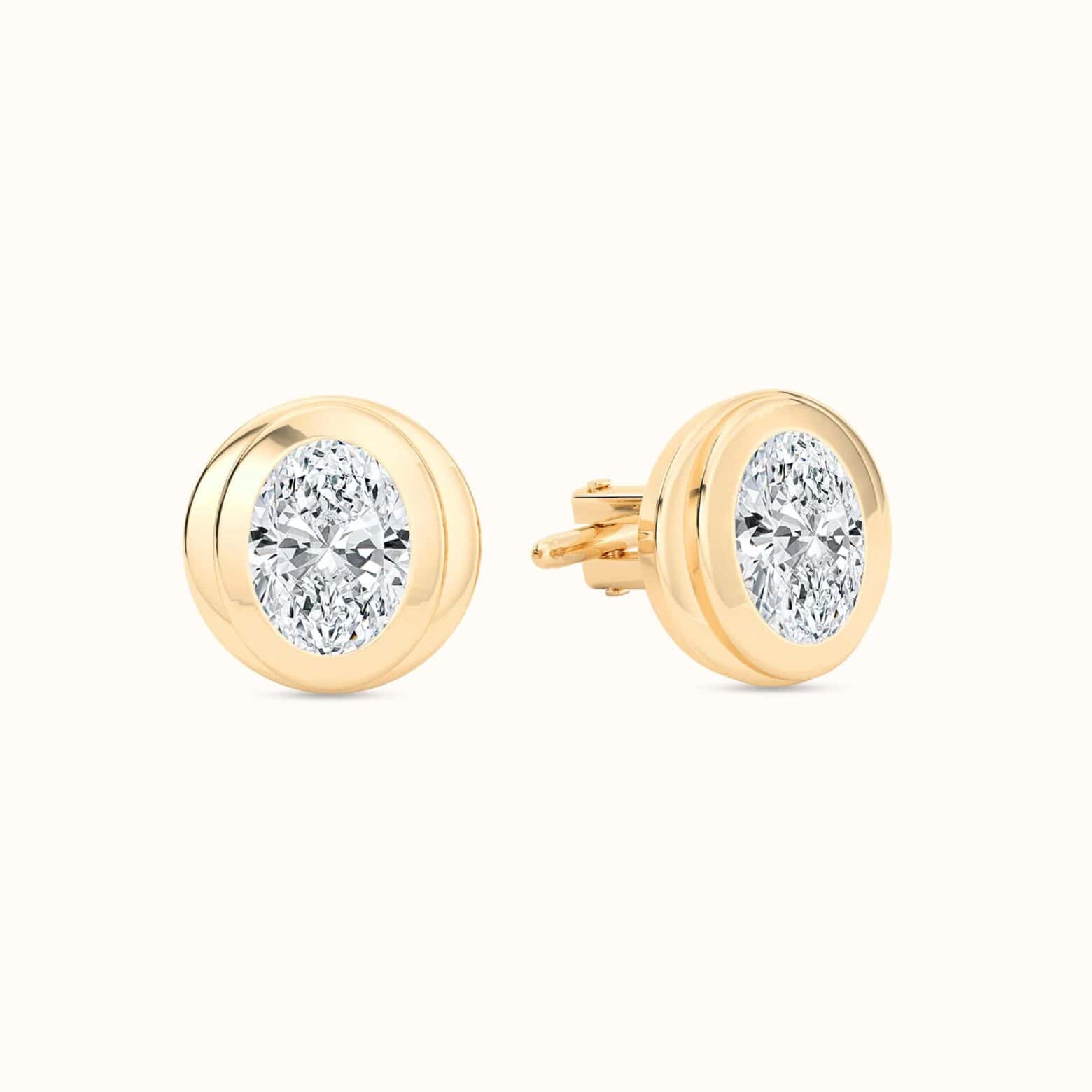 Oval Diamond Cufflinks