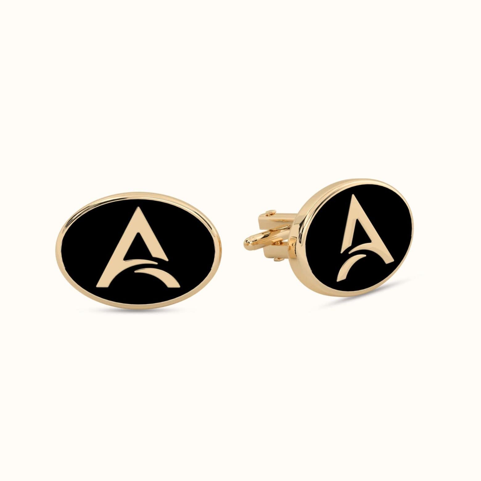 Monogram Plain Enamel Cufflinks