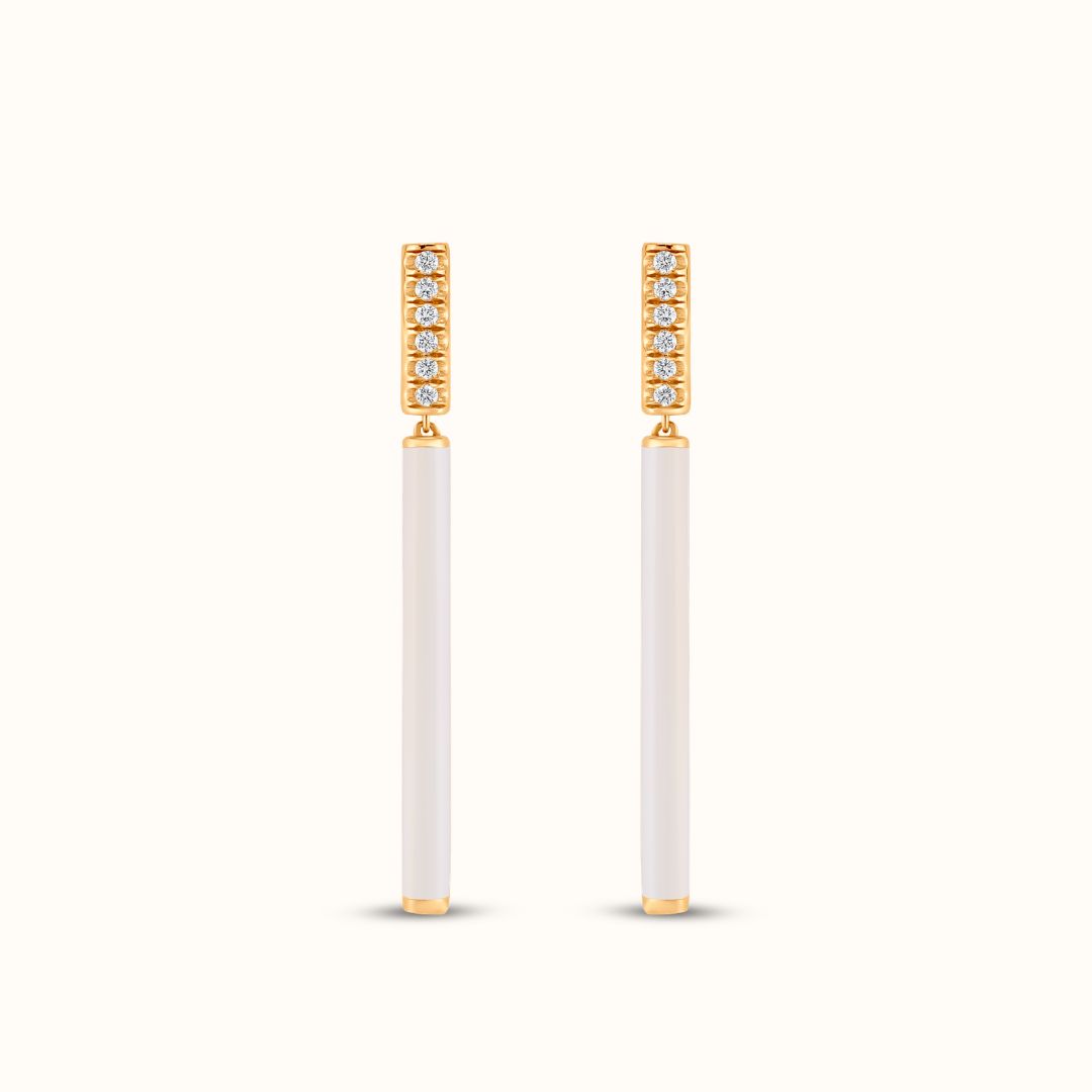 Ivory Beam Earrings