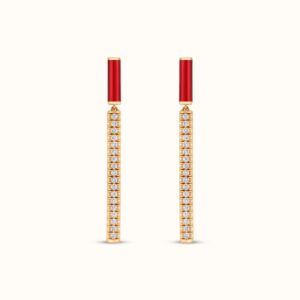 Crimson Beam Earrings