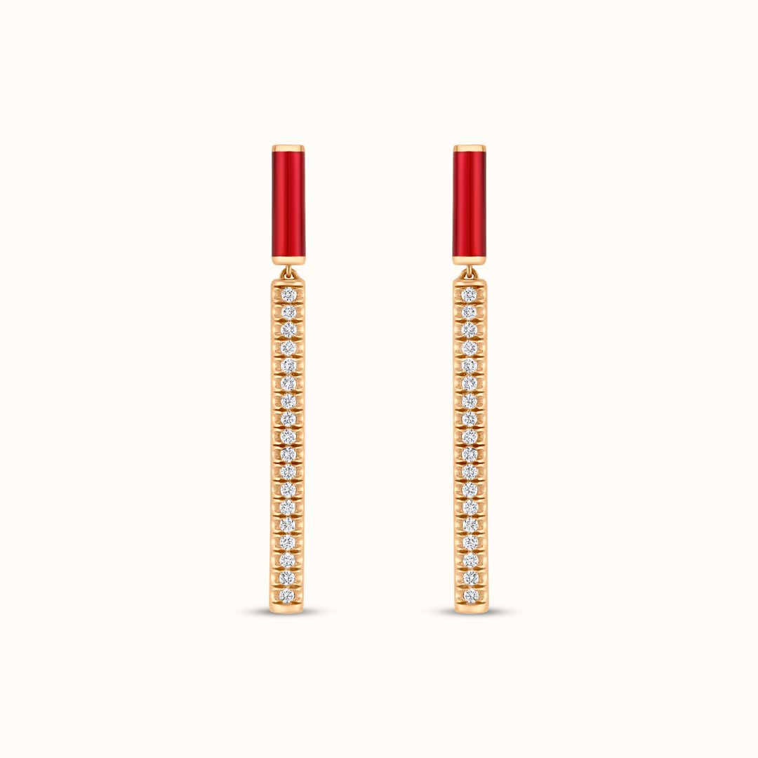 Crimson Beam Earrings