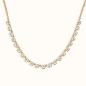 Asscher Bezel Chain Necklace