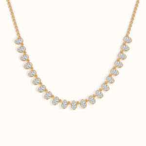 Oval Bezel Chain Necklace