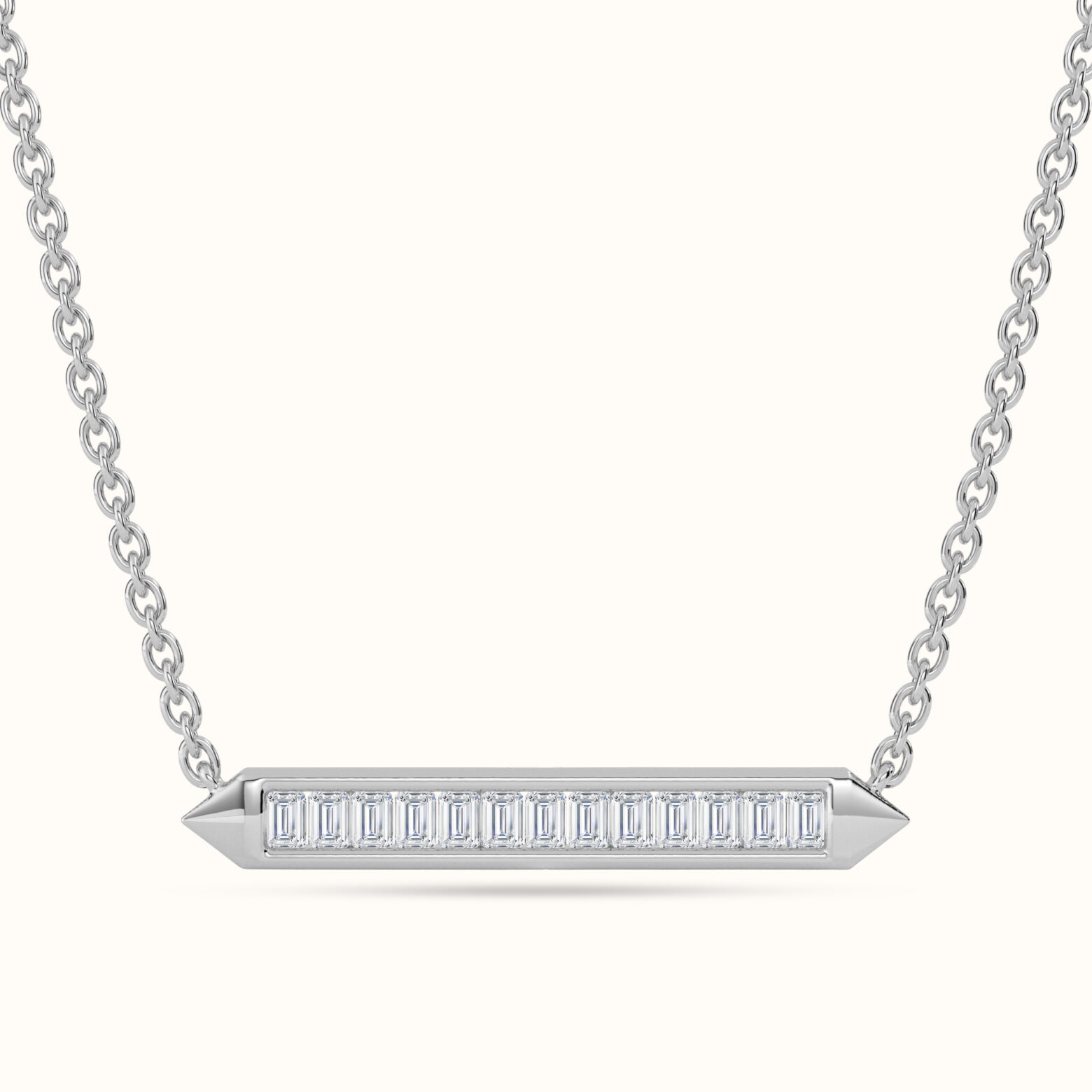 Baguette Spike Bar Necklace - Image 1