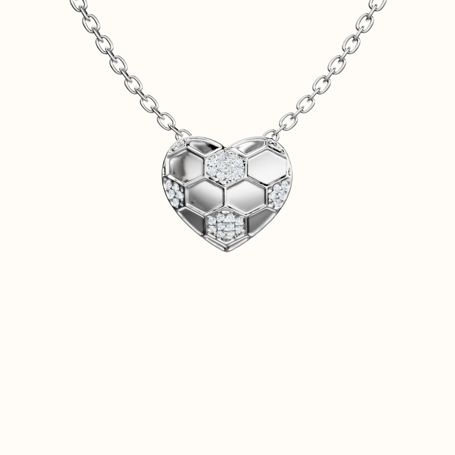Football Heart Necklace - Image 1