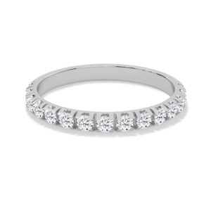 French Pave Half Eternity Band