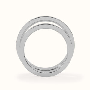 Milgrain Rail Couple Bands - Thumbnail Image 4