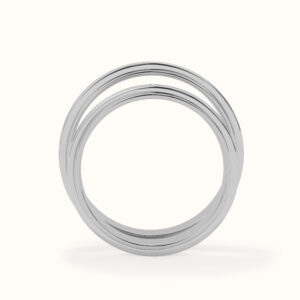 Bicolor Solitaire Couple Bands - Thumbnail Image 4