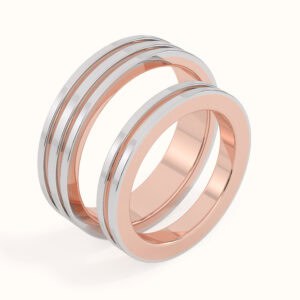 Dual Tone Rail Couple Bands - Thumbnail Image 3