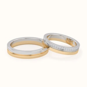 Bicolor Channel Couple Bands