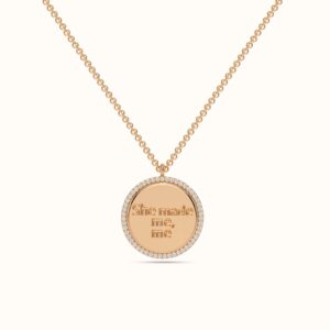 She Made Me Disc Necklace