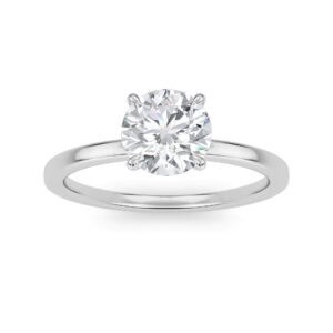 Petite Round Solitaire Ring
