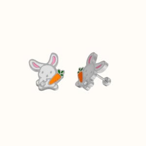 Rabbit Carrot Stud Earrings