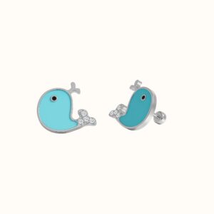 Whale Stud Earrings