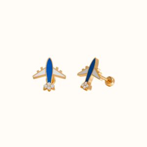 Aeroplane Stud Earrings
