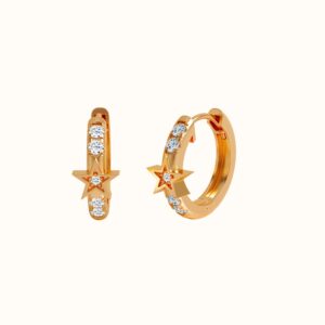 Butterfly Charm Huggie Earrings