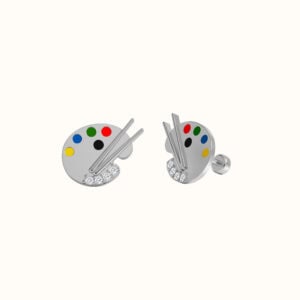 Artist Palette Stud Earrings