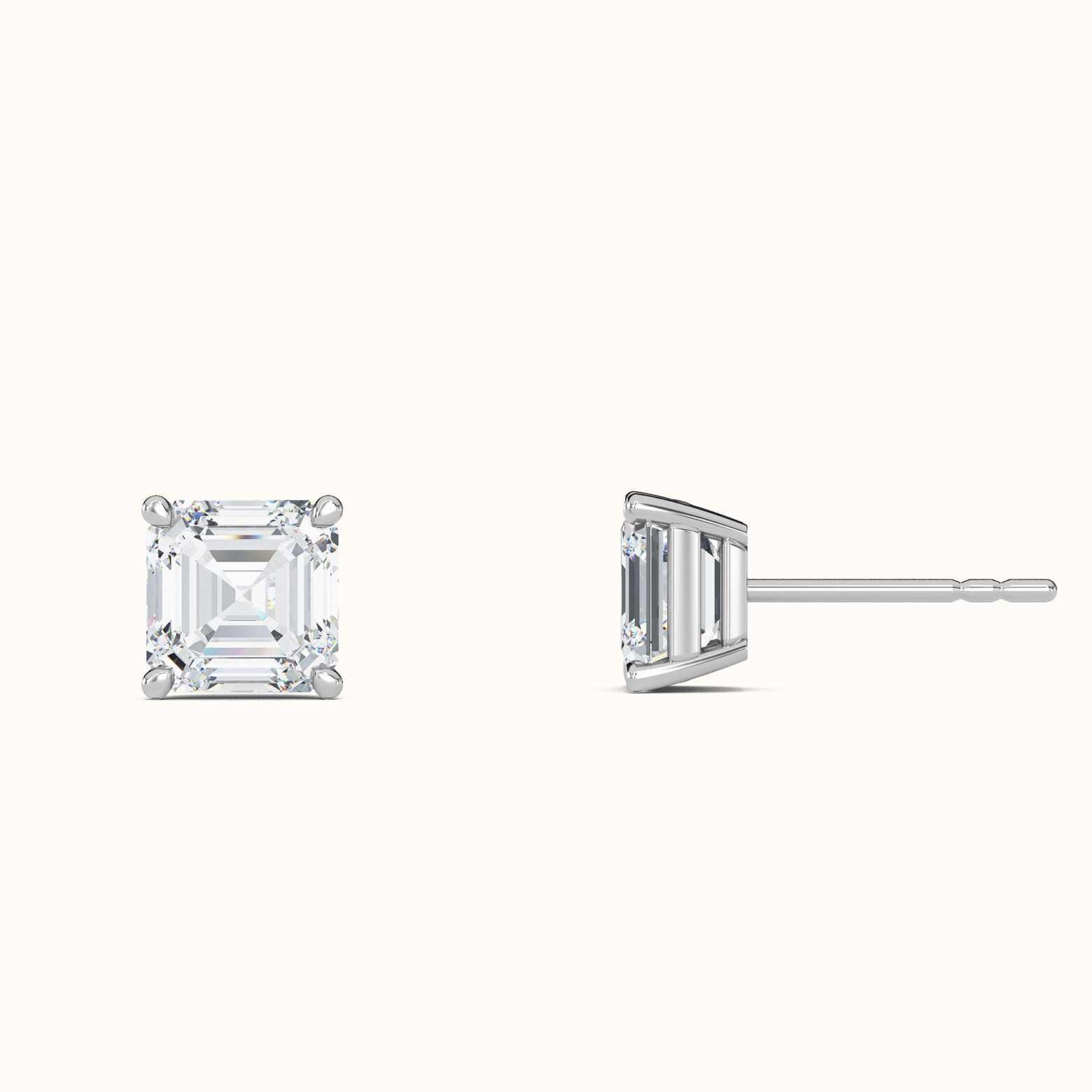 Asscher Diamond Studs - Image 3