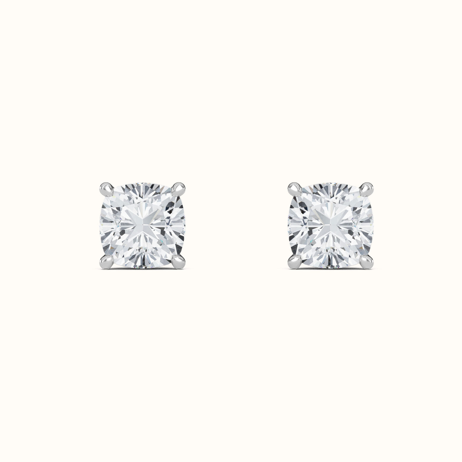 Cushion Diamond Studs - Image 4
