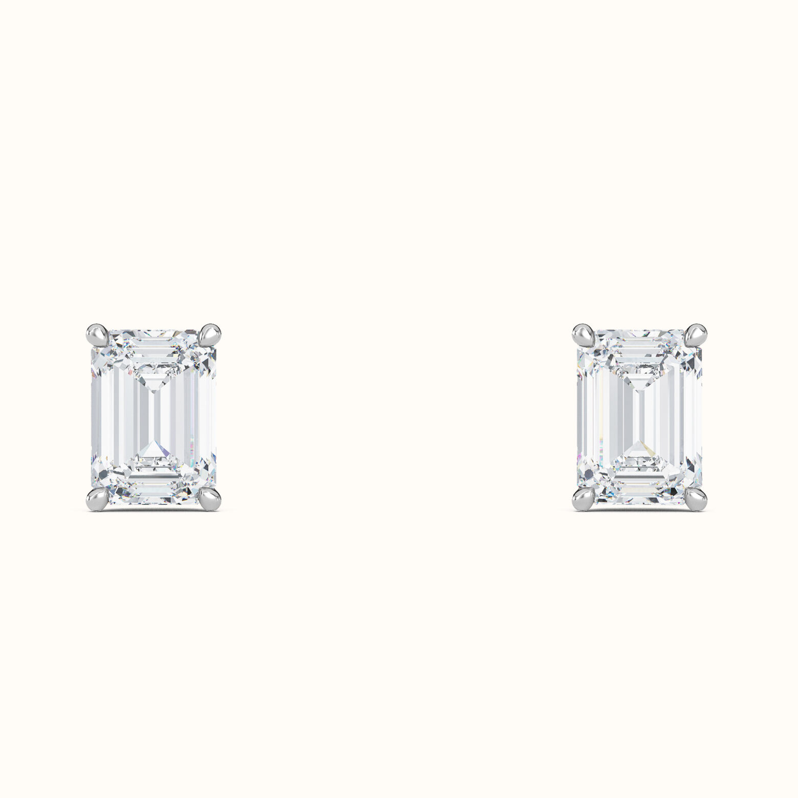 Emerald Diamond Studs - Image 4