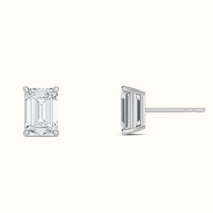 Emerald Diamond Studs - Thumbnail Image 3