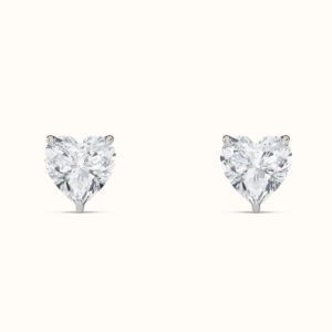 Heart Diamond Studs - Thumbnail Image 4