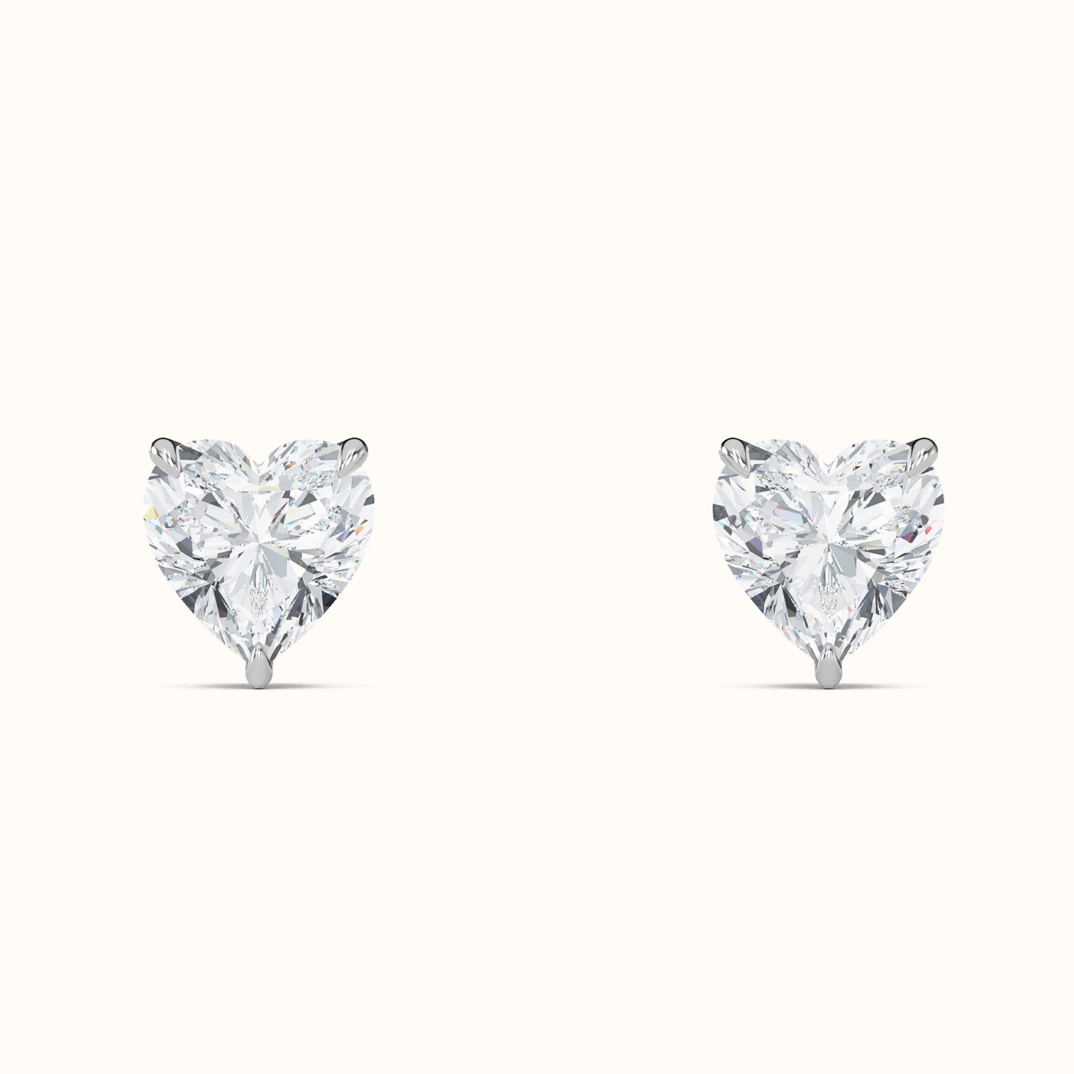 Heart Diamond Studs - Image 4