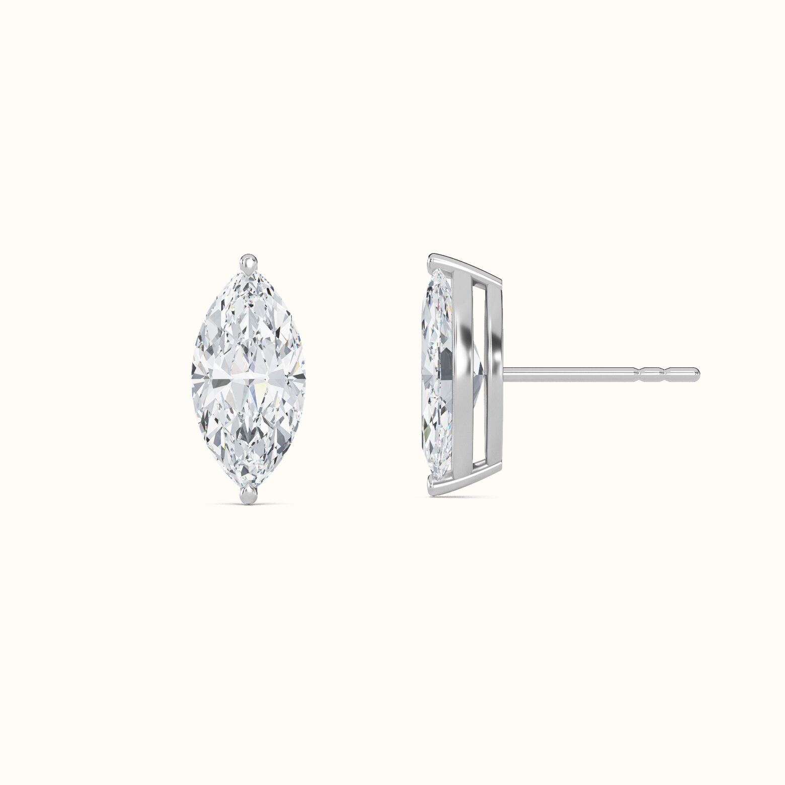 Marquise Diamond Studs - Image 3