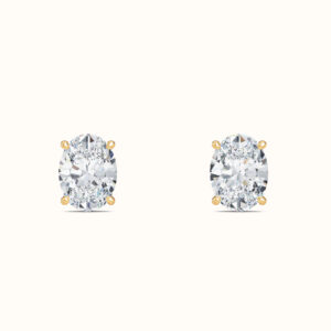 Oval Diamond Studs - Thumbnail Image 4