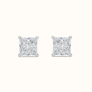 Princess Diamond Studs - Thumbnail Image 4