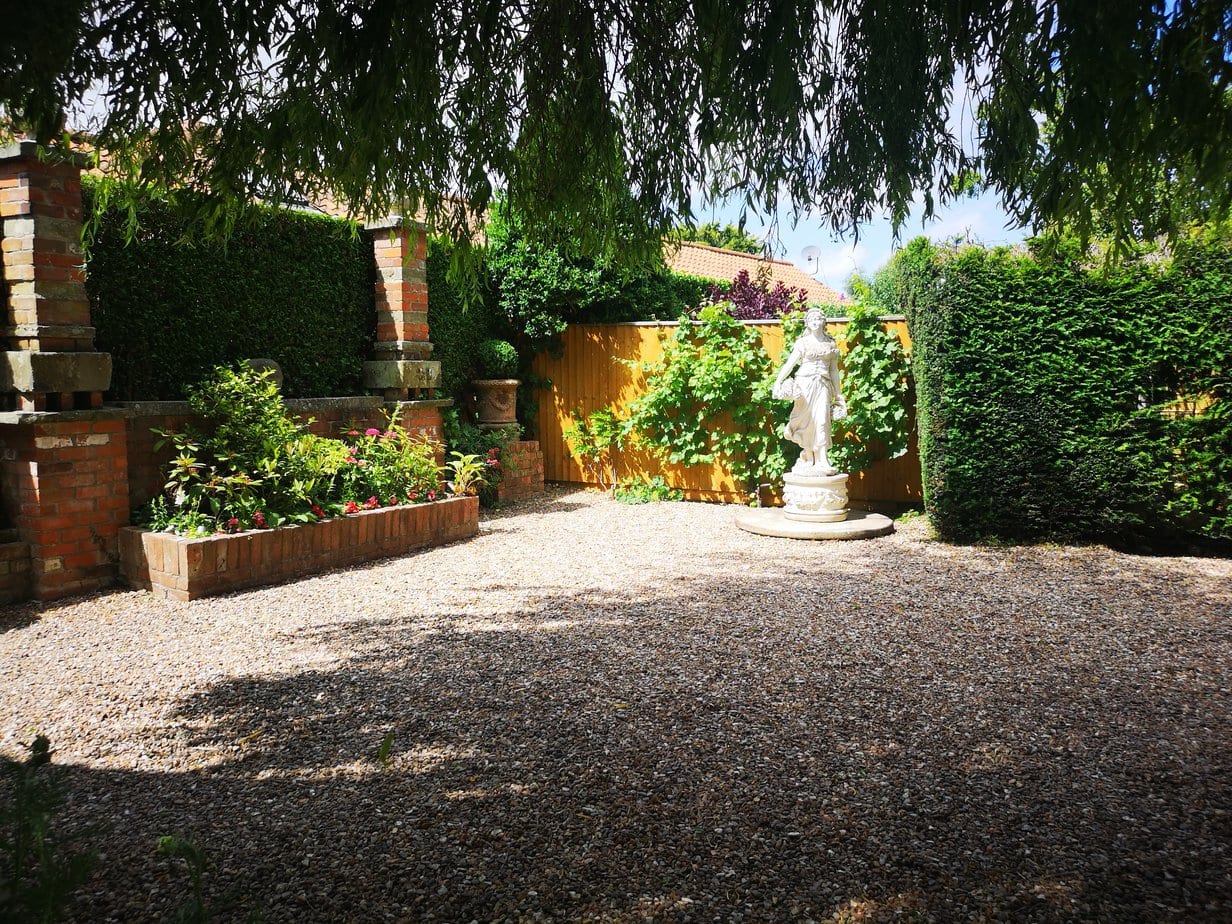 Outdoor area at The Saddlery holiday cottage North Thoresby Lincolnshire