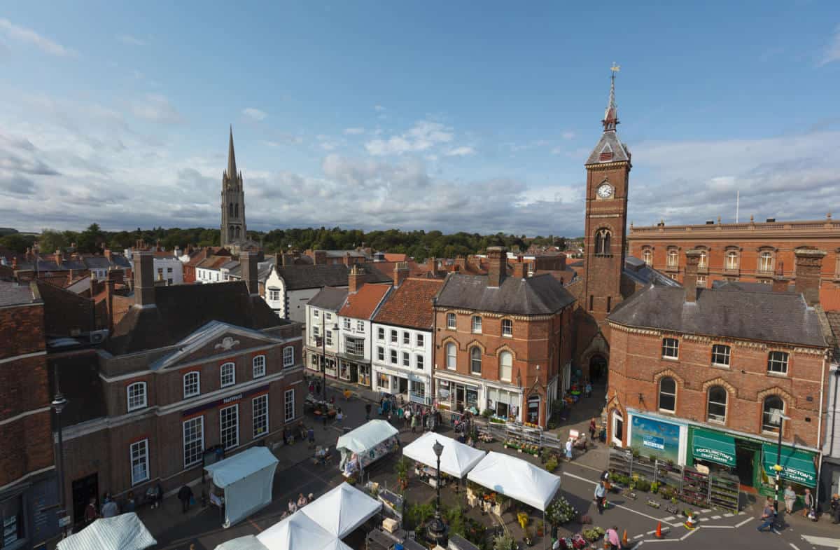 Louth market town near The Saddlery