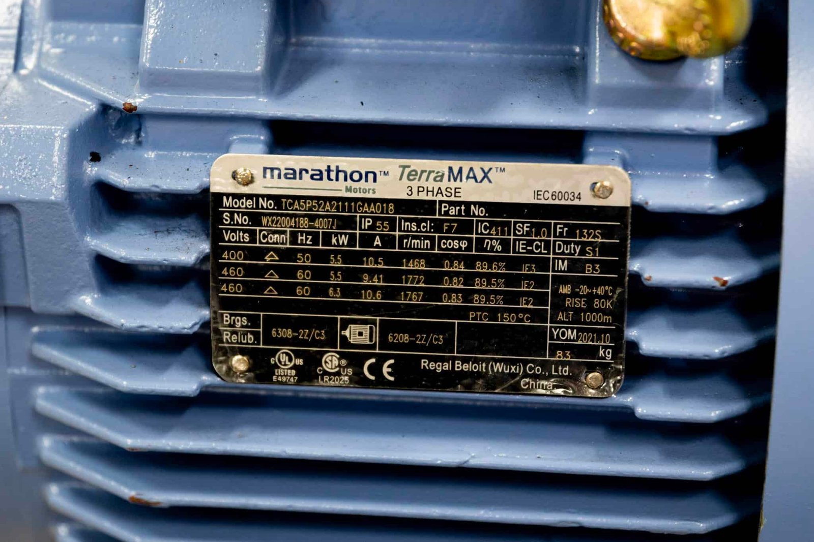 Marathon TerraMAX TCA5P52A2111GAA018 – IE3 Premium Efficiency 3-vaiheinen sähkömoottori - Image 2