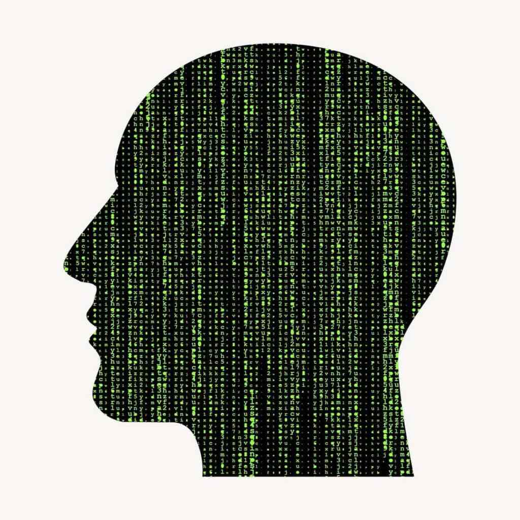 AI matrix head clipart, illustration will ai replace all jobs