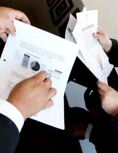 business charts data document