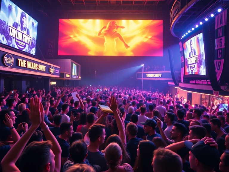 Thrilling concert at Sakkemoto with vibrant stage lighting and enthusiastic crowd, highlighting the dynamic atmosphere of live music events.