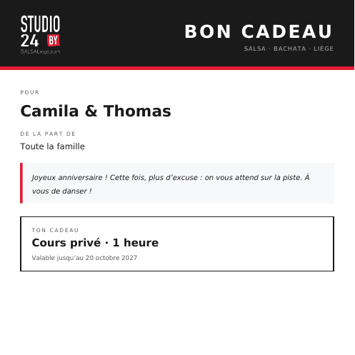 Bon cadeau