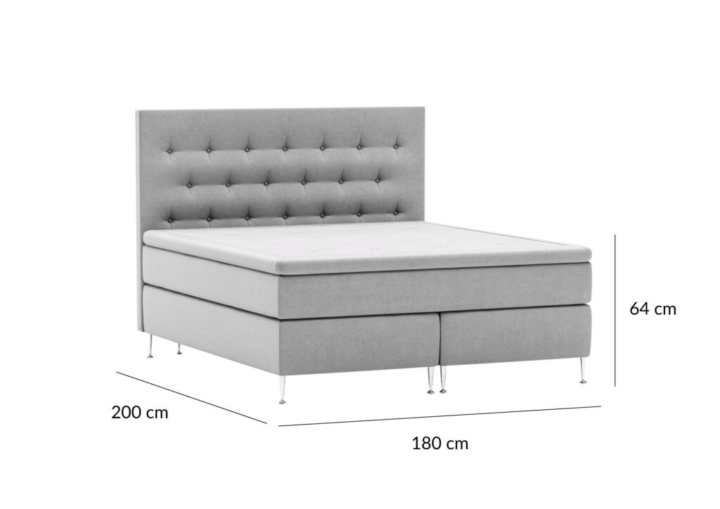 Elegant säng med högkvalitativt designat huvudgavel och precisionsmått, perfekt för moderna sovrum.