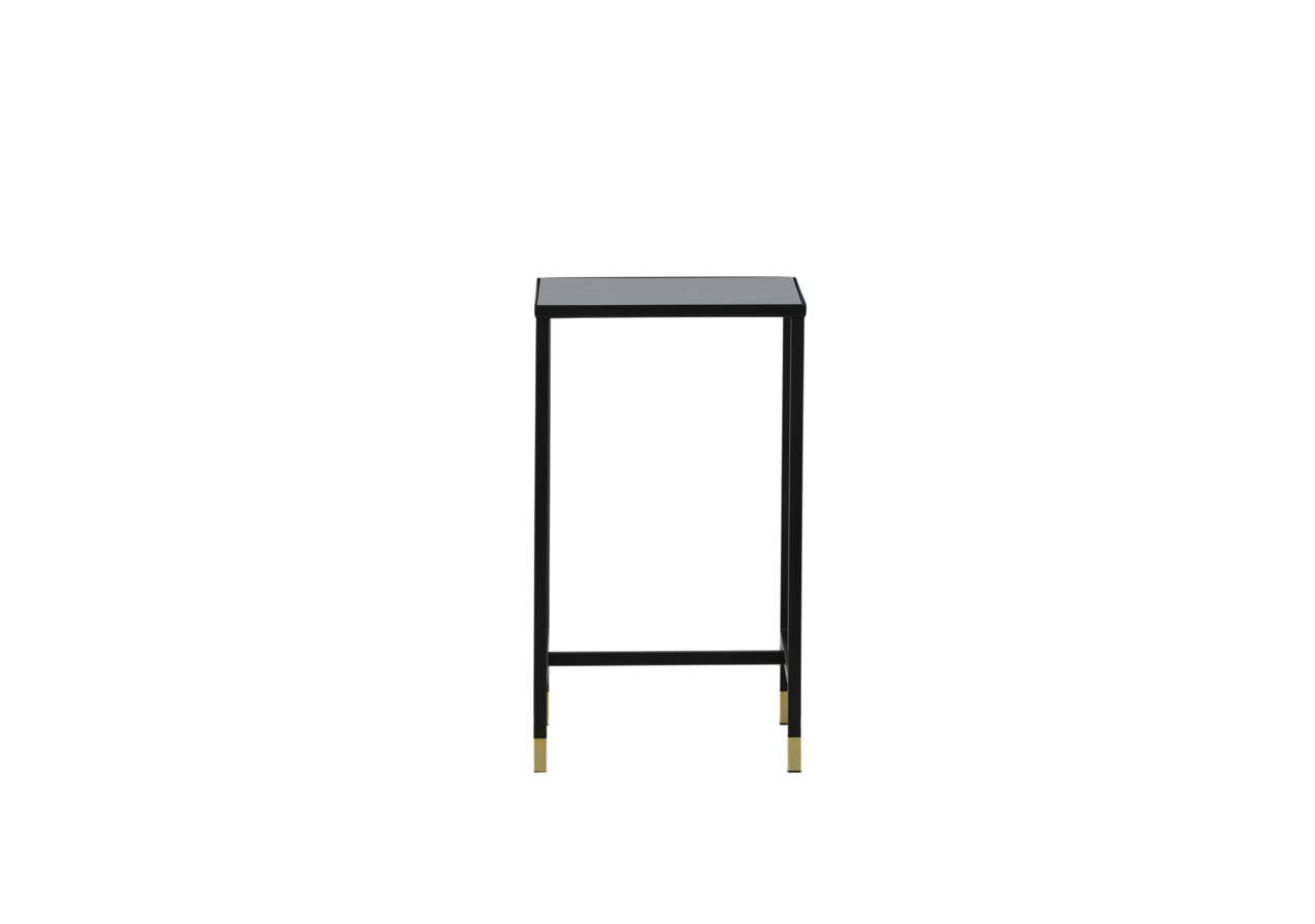 Elegant svart sänggavel i metall för moderna sovrum – Sängfabriken.