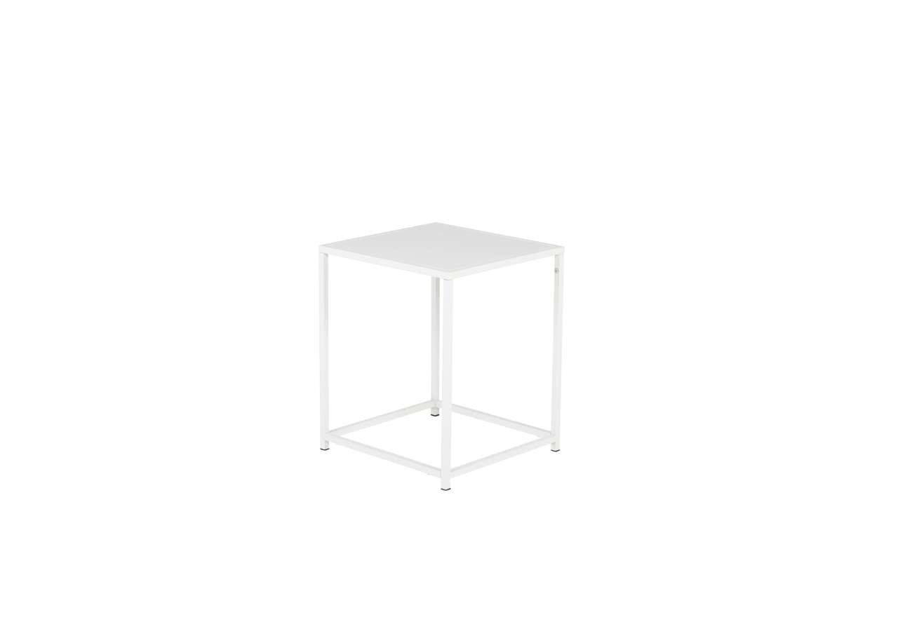 18072-201_1__2 Minimalist vit sängfabriken nattbord i metall, perfekt för sovrum.